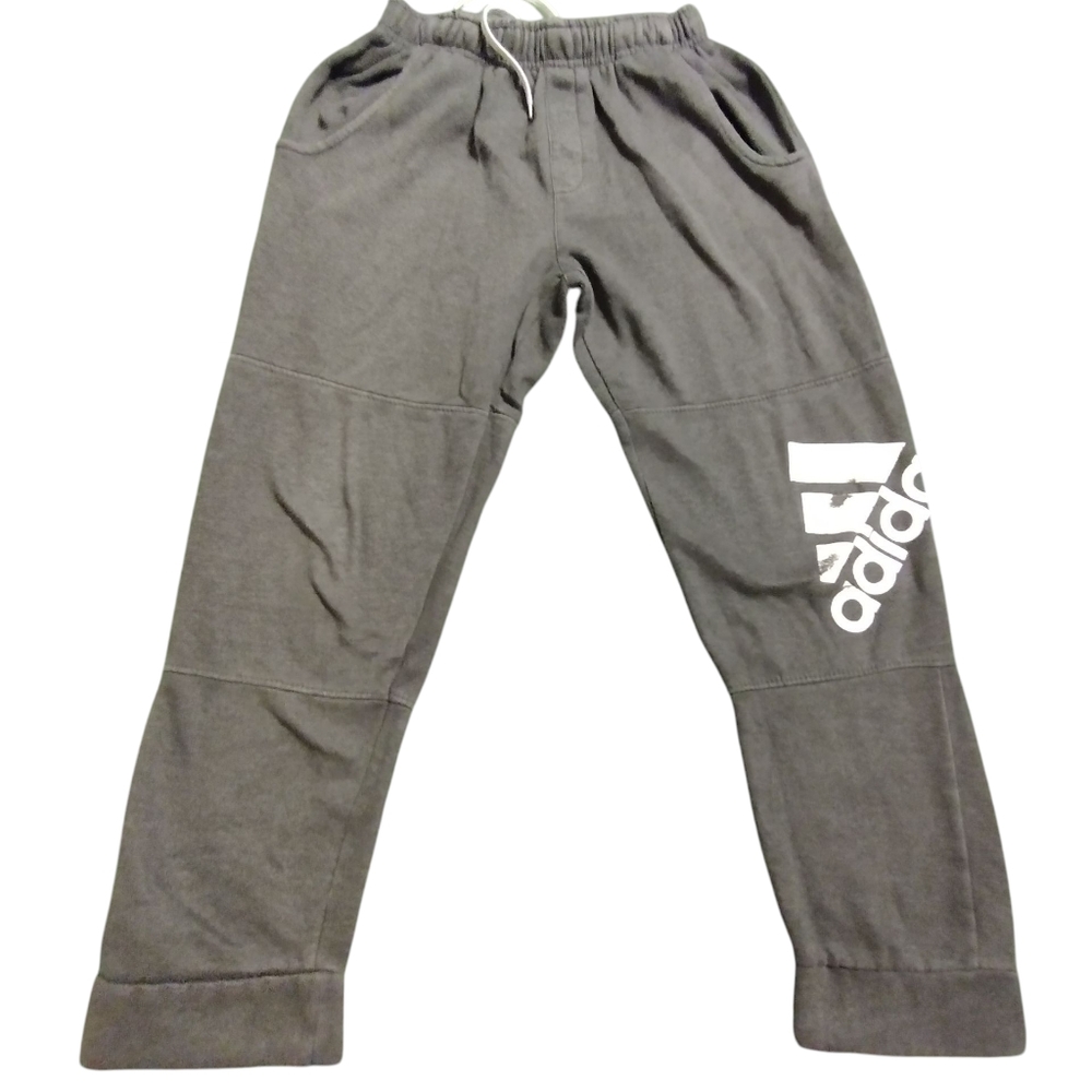 Used Addidas Gray Kids Jogger Pants 14/16